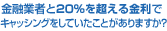 金融業者と20％を超える金利でキャッシングをしていたことがありますか？