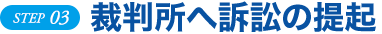 STEP 03 裁判所へ訴訟の提起
