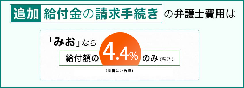 B型肝炎の給付金受け取り後に症状が悪化した場合の、追加給付金請求手続きの弁護士費用は4.4%のみ!